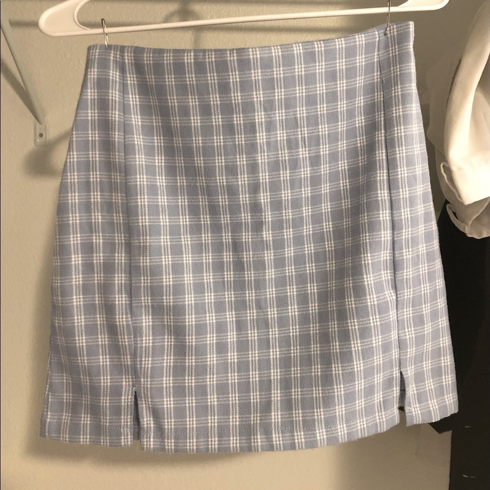 Shein blue and white cotton skirt size small